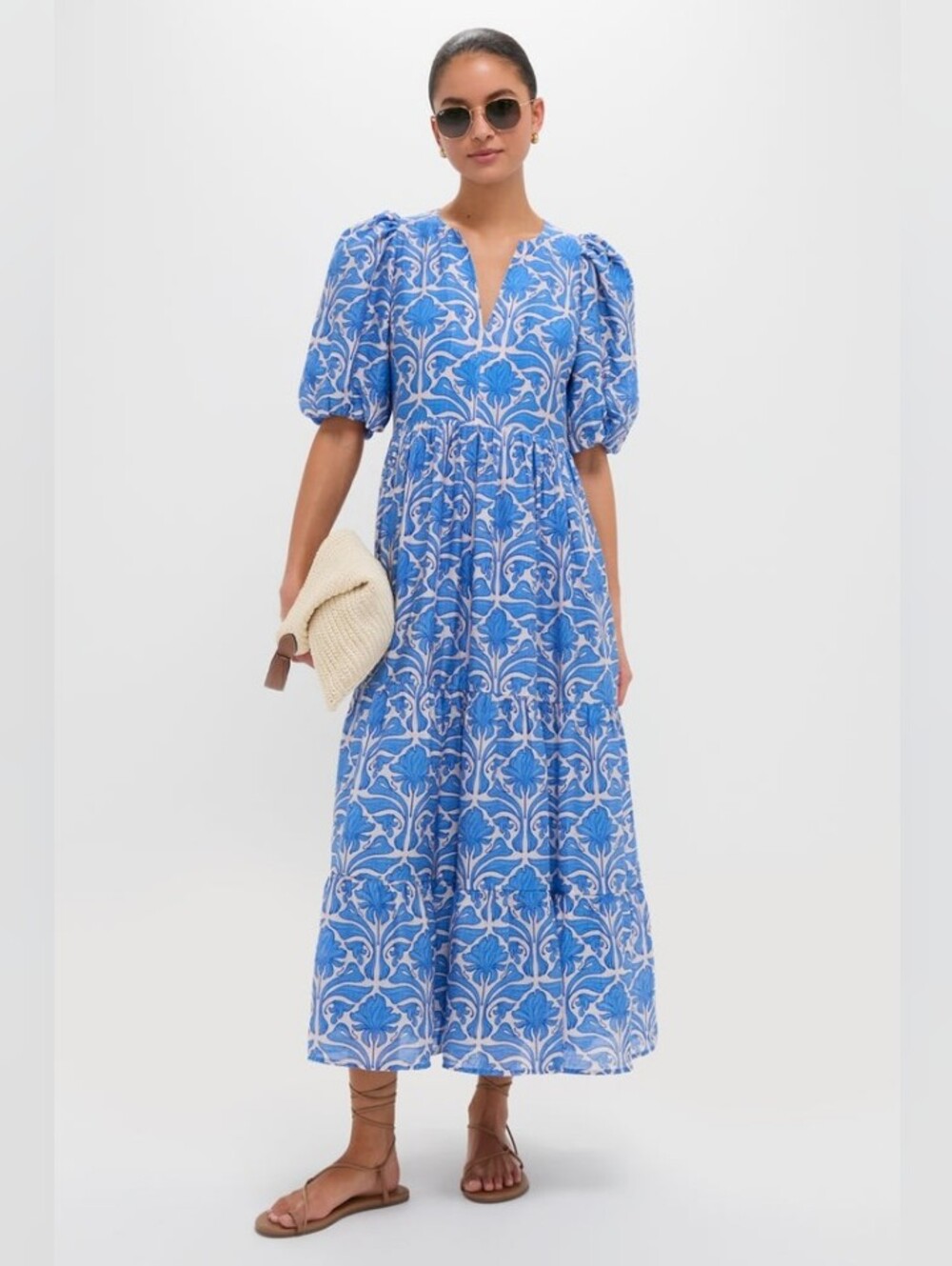 Tuckernuck Blue Geo Floral Cara Maxi Dress - Picture 5 of 11